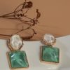 Square Resin Drop Earrings