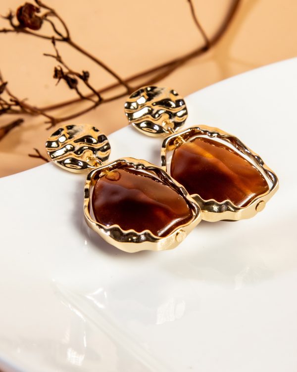 Irregular Streetwear Resin Drop Earrings