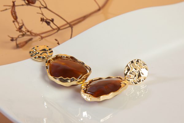 Irregular Streetwear Resin Drop Earrings