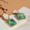 Square Resin Drop Earrings