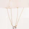Gold Circle Pendant Necklace