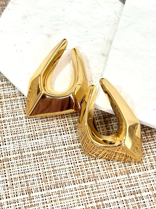 Golden Charm Hoops